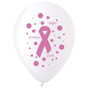 12" Breast Cancer Aware Ribbon 50ct #76890
