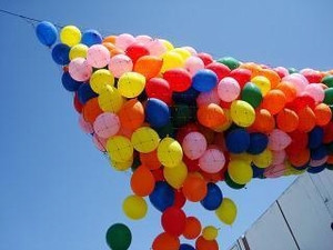 BALLOON DROP KIT 17' X 4.5' Includes 300 11" Latex Balloons #BNP-17-KIT