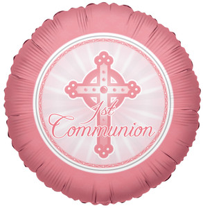 18" Communion Pink Helium Foil Balloons (5 PACK) #17692