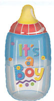 28" Jumbo Baby Boy Bottle Helium Foil Balloon 1ct  #17498