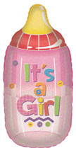 28" Jumbo Girl Bottle Helium Foil Balloon 1ct #17499