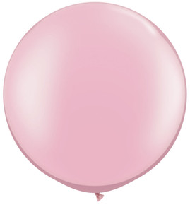 30" Qualatex Round Pearl Pink Latex Balloons 1ct #39761