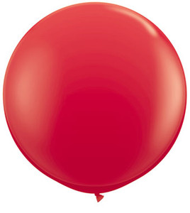 36" Qualatex Red Round Latex Balloons 1ct #42554