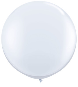 36" Qualatex White Round Latex Balloons 1ct #42847