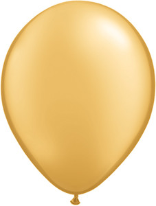 5" Qualatex Gold Metallic Latex Balloons 100Bag #43560