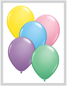 5" Qualatex Pastel Assortment Latex Balloons 100Bag #43572-5