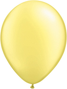 5" Qualatex Pearl Lemon Chiffon Latex Balloons 100Bag #43585-5