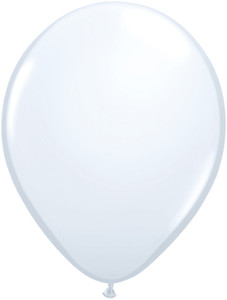 5" Qualatex White Latex Balloons 100 Bag #43607