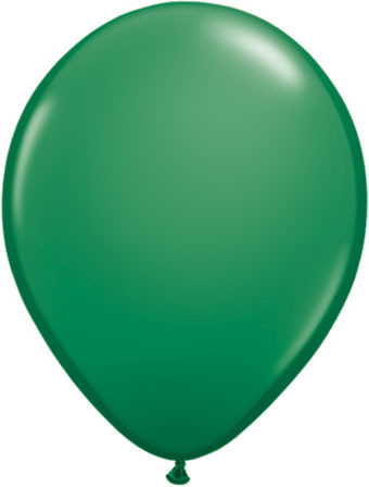 16" qualatex standard green helium balloons