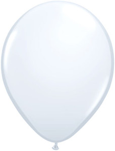 16" Qualatex Standard White Latex Balloons 50ct #4390420