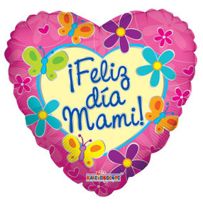 Spanish Mother's Day Balloons 18" Feliz Dia Mami! (5 Pack) #34640