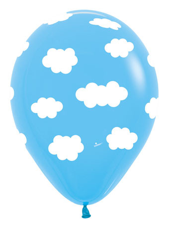 Cloud Balloons 11" Print Latex Helium Balloons 50 ct Bag