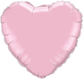 big pearl pink heart balloons