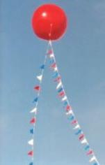 72" Giant Red Sky Buster Balloon +2-60 FT Pennant Flag Rope Combo