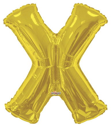 gold letter x balloon