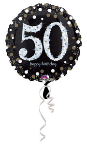 50th birthday balloons sparkling balloons