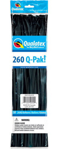 260q onyx black twisting balloons