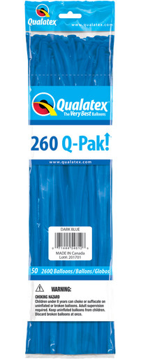 260 q pak dark blue twisting balloons