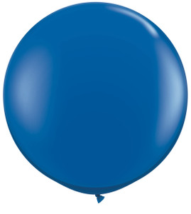 36" Tuf Tex Sapphire Blue Round Latex Balloons 1ct  #3618