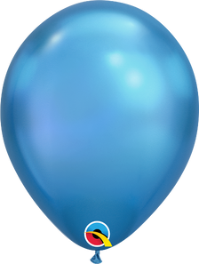 chrome blue balloons