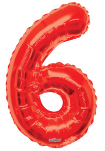 red number balloons red number 6 balloon