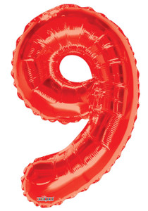 red number 9 balloon