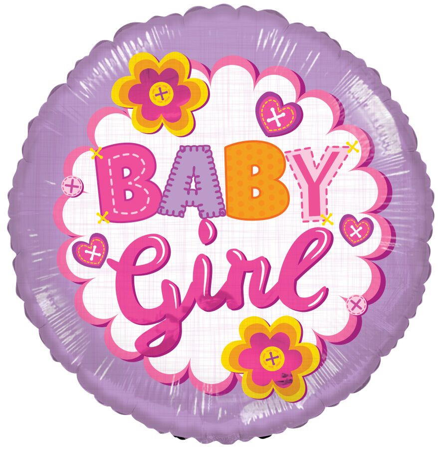 Baby Balloons 18" Baby Girl Quilt Helium Foil Balloons (5 Pack) #15831