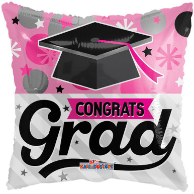 pink graduation balloons