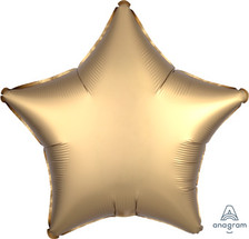 satin luxe gold star balloon