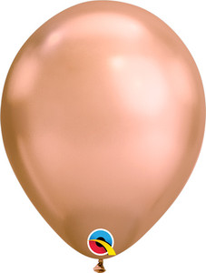 11" Qualatex Chrome Rose Gold Helium Latex Balloons 100ct #12966