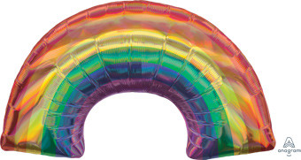 34" Holographic Iridescent Rainbow Shape Balloon #39382 