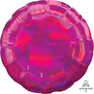  20" Iridescent Magenta Circle Helium Foil Balloon (5 PACK) 39255