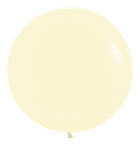 betallic latex balloons, pastel matte yellow