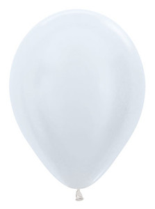 5" Betallic Pearl white balloons