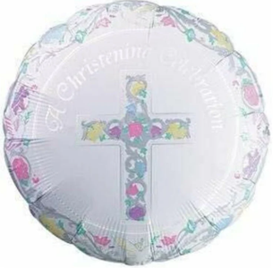 18" Blessed Christening Helium Foil Balloon (5 PACK) #11607