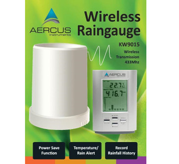 Aercus Instruments KW9015 Rain Gauge with Out/Indoor Temperature and Beginner's Guide (eBook)