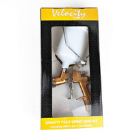 Velocity Gravity Feed Spray Gun Kit 1.4mm with 600ml Pot Cup and Holder