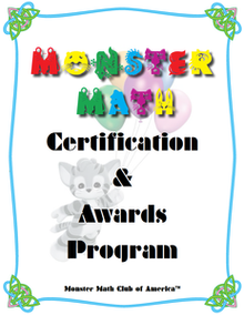JOIN THE MONSTER MATH CLUB OF AMERICA! Work any one of the four arithmetic problems in the booklet to become a member. Ask your teacher or parent for your award certificate for the problem you worked.