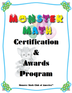 JOIN THE MONSTER MATH CLUB OF AMERICA! Work any one of the four arithmetic problems in the booklet to become a member. Ask your teacher or parent for your award certificate for the problem you worked.