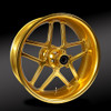 Gold anodized, lightweight rear wheel for performance baggers