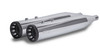 RCX Exhaust 4.5" Slip-on Mufflers, Chrome with Torx Eclipse Tips.