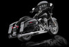RCX Exhaust 4.5" Slip-on Mufflers, Chrome with Excalibur Chrome Tips.
