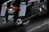 RCX Exhaust 4.5" Slip-on Mufflers, Ceramic Black with Excalibur Chrome Tips.