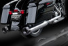 RCX Exhaust 4.5" Slip-on Mufflers, Chrome with Rival Eclipse Tips.
