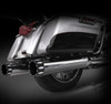 RCX Exhaust 4.5" Slip-on Mufflers for 2017 Harley Touring, Chrome with Rival Eclipse Tips.