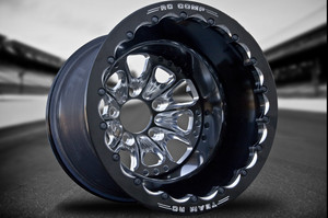 RC Comp "Deuce" 2.0" Offset Center Race Wheel, shown with Eclipse finish center and beadlock ring and a solid black outer rim.