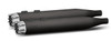 RCX Exhaust 4.0" Slip-on Mufflers, Ceramic Black with Excalibur chrome tips.