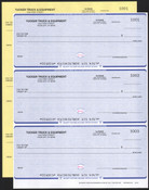 Our 3-Up Laser Checks are designed to be compatible with your QuickBooks software. These are for use when no vouchers (stubs) are necessary. 

These Duplicate style 3-Up Laser Checks come with a yellow second sheet for your bookkeeping needs.  You can also choose to have us print your 3-Up Laser Checks with or without lines.

If you would like to customize your business checks with your business logo, we can do that too! Simply go to the Logo page and follow the instructions.

You might also like the convenience of using our Quickbooks Compatible Double Window Envelopes. Please go to the Double Window Envelopes page for further details.

All of our 3-Up Laser Checks are loaded with the latest in Security Features. For further details, please see our Security Features page.