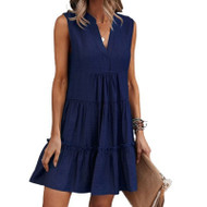 Sleeveless V-Neck Midi Dress