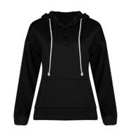 Womens Long Sleeve Drawstring Casual Hoodies